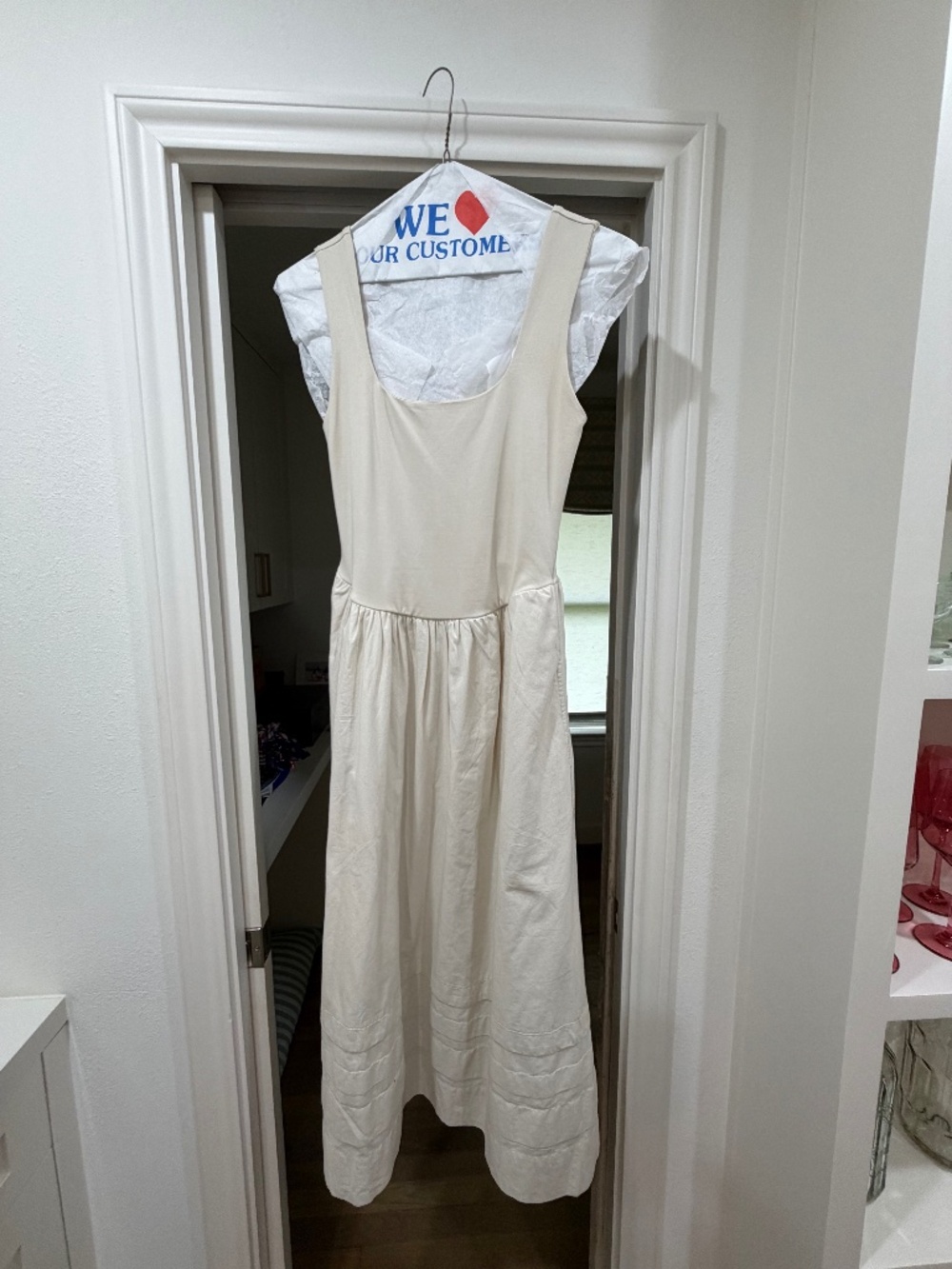 J CREW Like NEW tan/ercu tank dress Size Small